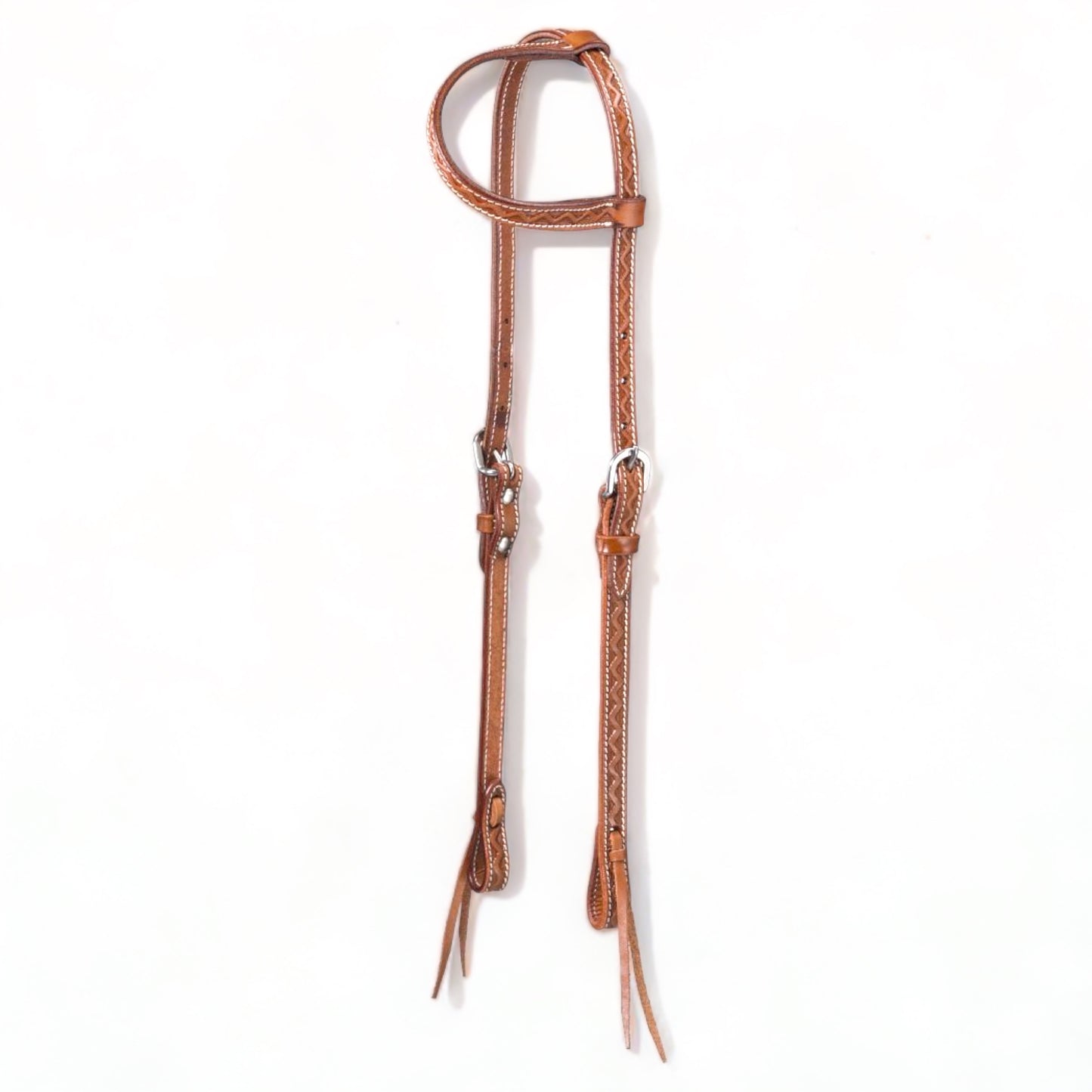 Zig Zag Tooled Ear Headstall