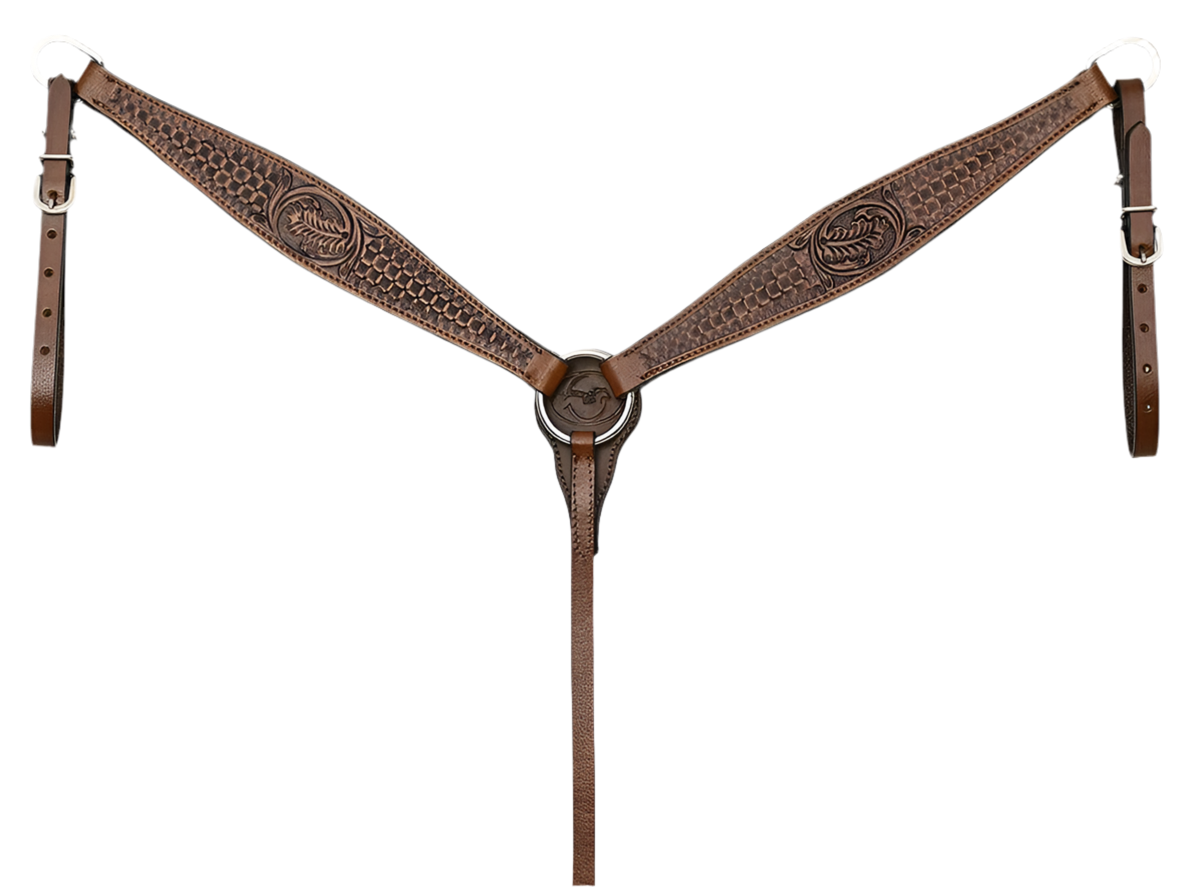 Floral Leather Breastcollar