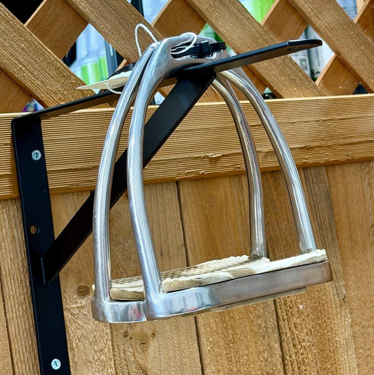 Used Stainless Steel English Stirrup Irons with Pads