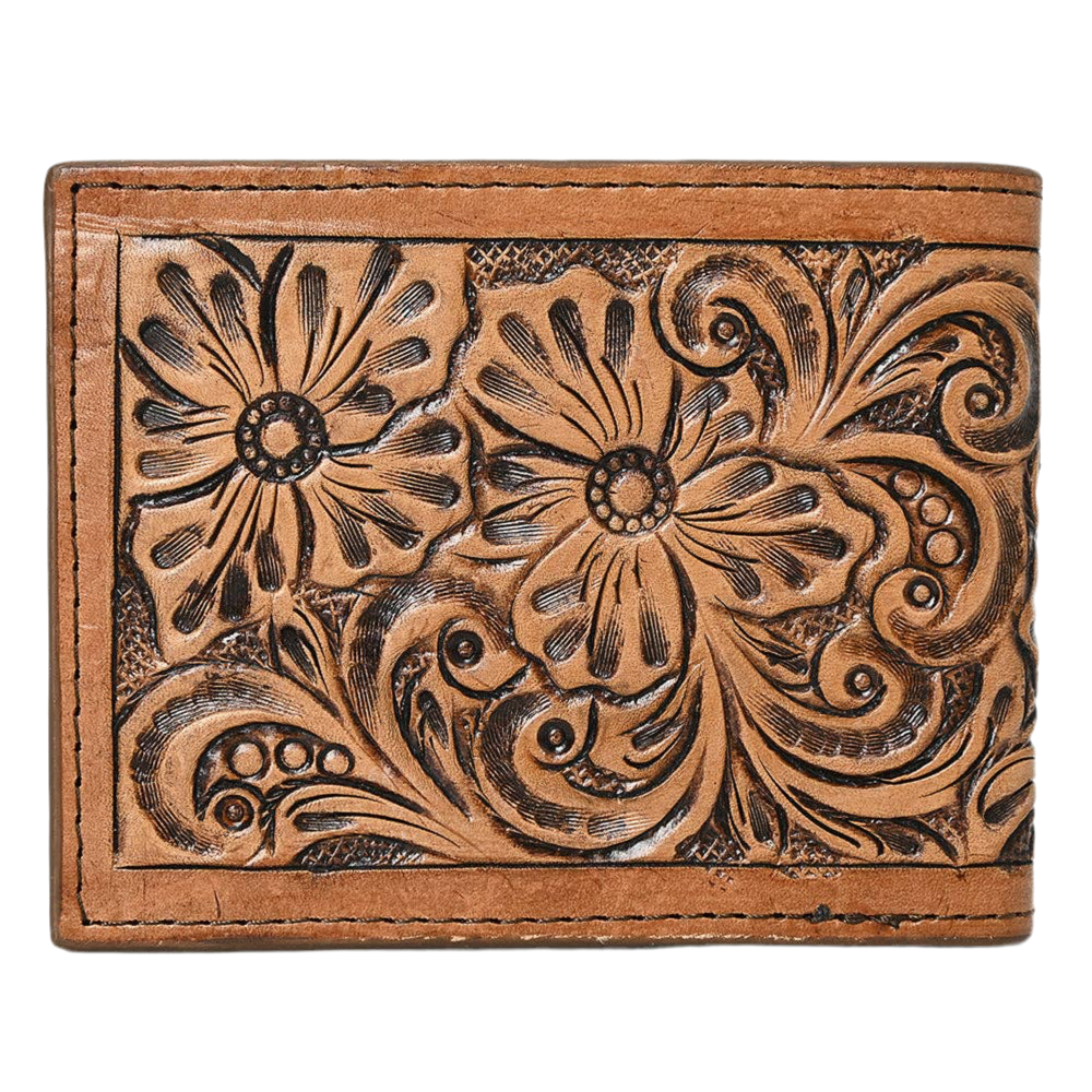 Bifold Tooled Leather Wallet