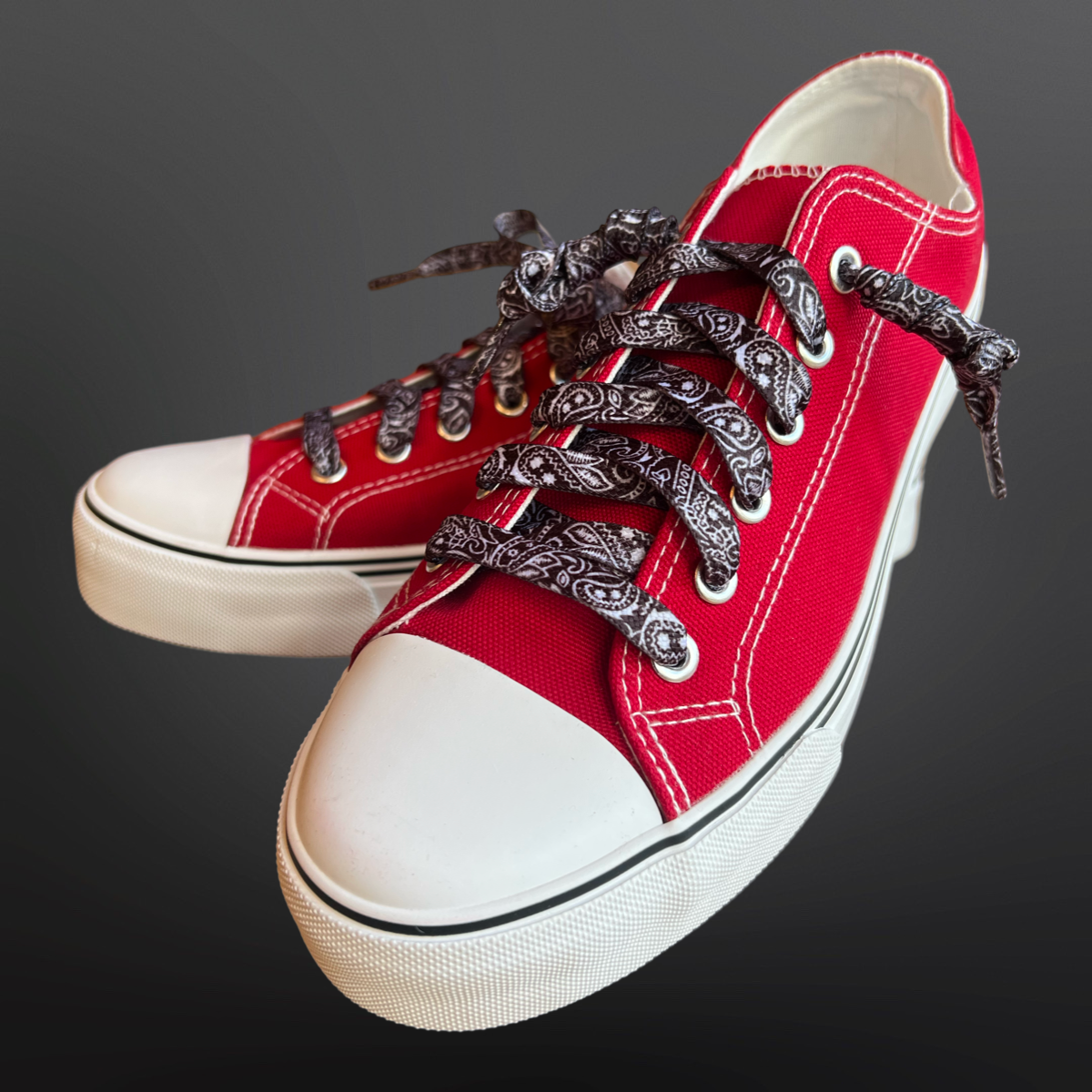 Western Paisley Bandana Print Shoelaces