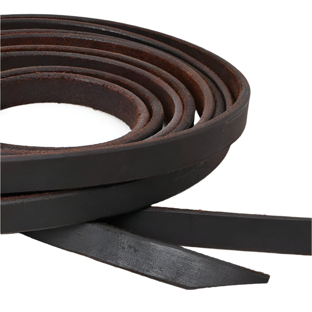 Dark Oil Split Reins with Chicago Screws 7 ft long