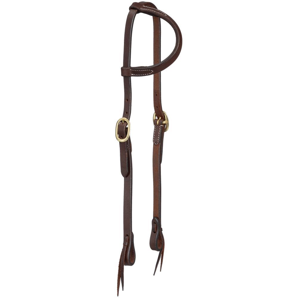 Harness Leather Ear Headstall with Tie Ends