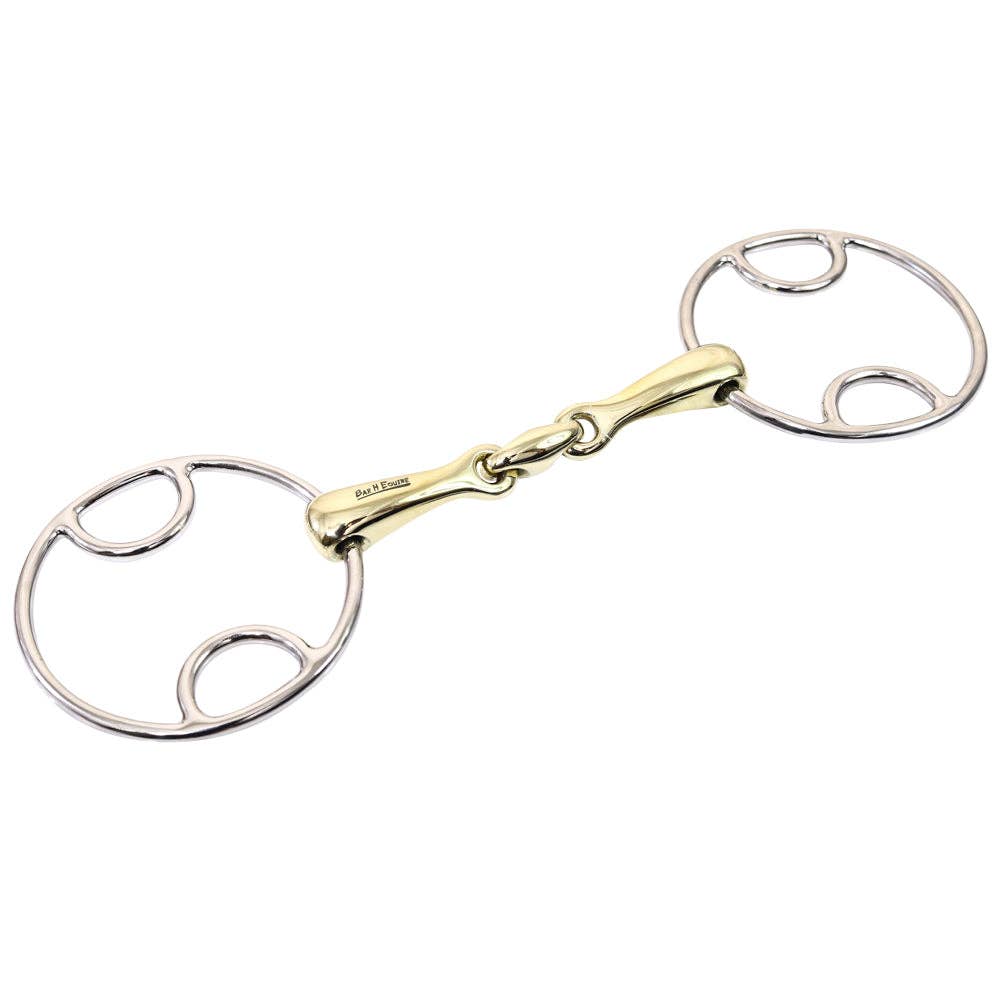 Brass Lozenge Locking Snaffle Bit