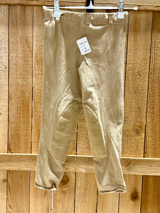 Ashley Children’s Pull-On Riding Breeches • Beige • Size 8