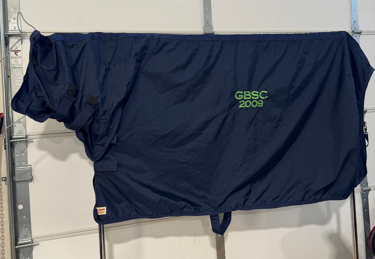 Used Schneider’s Nylon Show Cover-Up • Navy • Large 75–80” • Award Logo