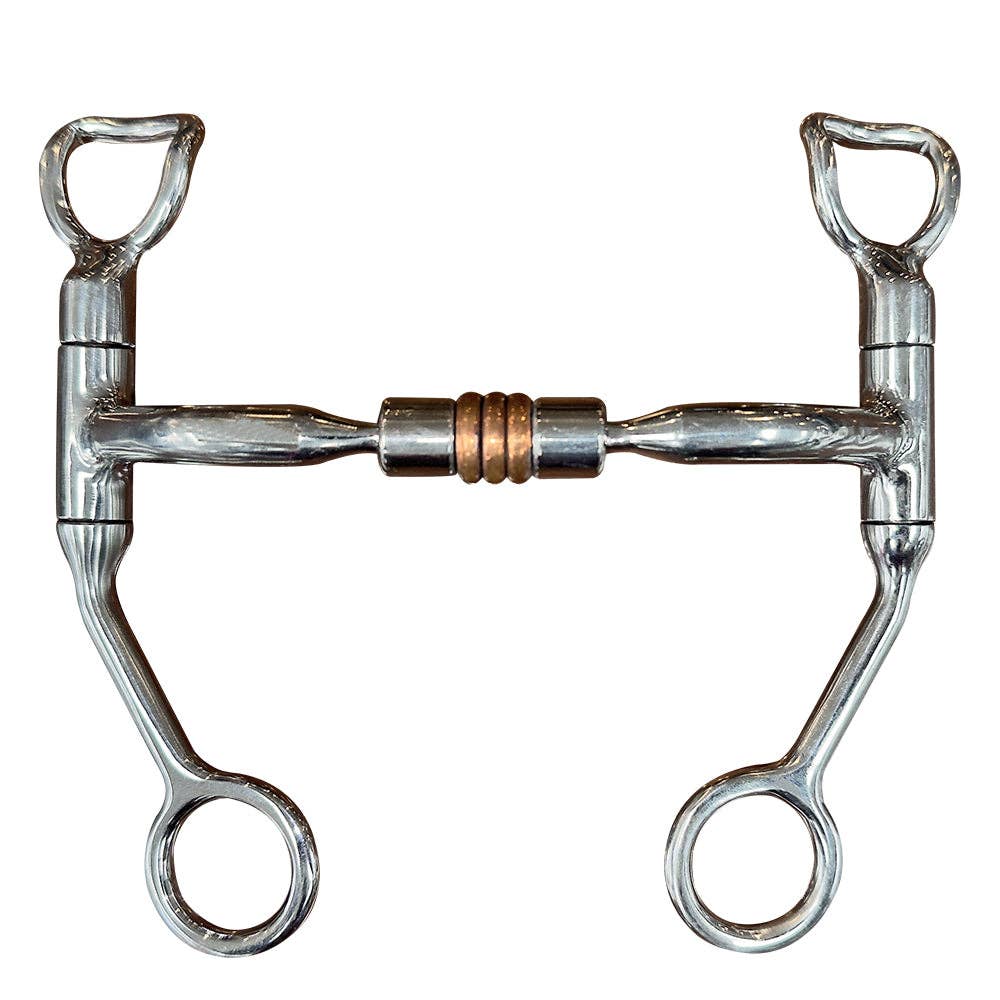 Tongue Relief Curb Bit with Copper Roller – 5"