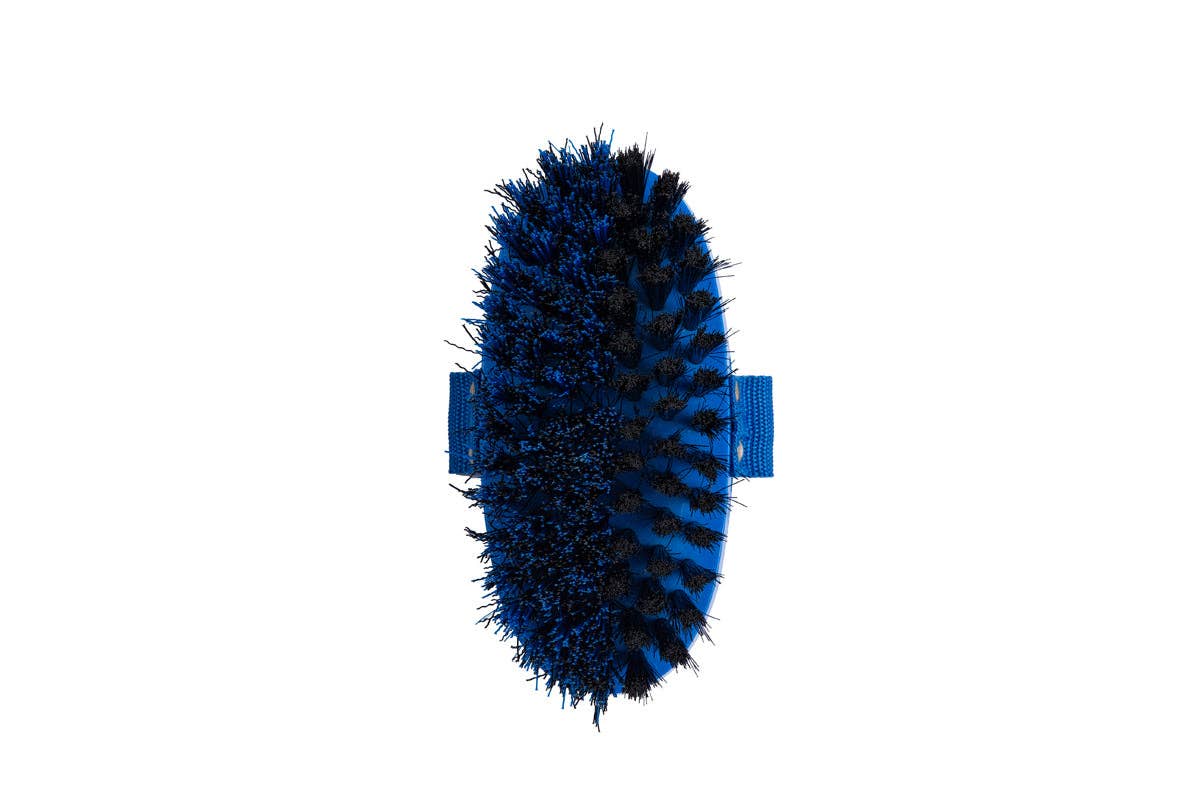 Oval Medium Double Bristle Brush – Plastic Body Brush