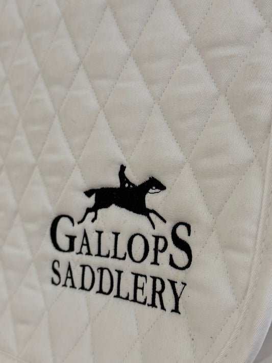Lightly Used Gallops Saddlery Dressage Saddle Pad – White