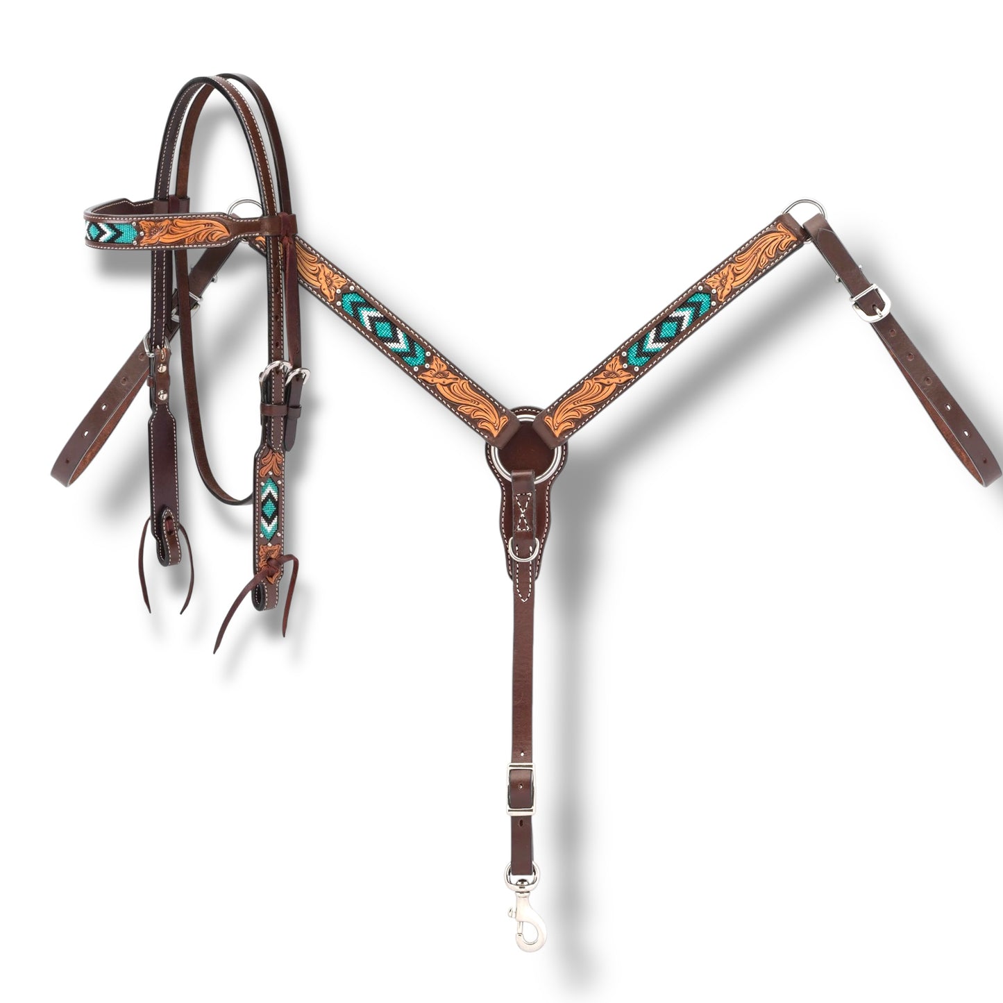 Weaver Beaded Headstall & Breastcollar Set