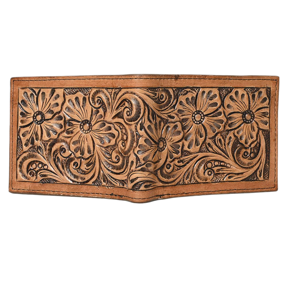 Bifold Tooled Leather Wallet