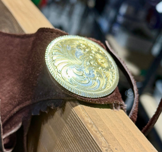 Brand New Custom Chocolate Suede Show Chaps • Ladies XS