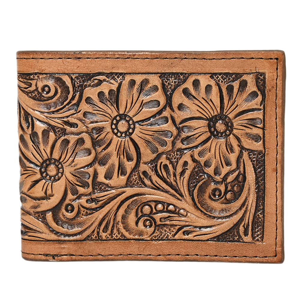 Bifold Tooled Leather Wallet