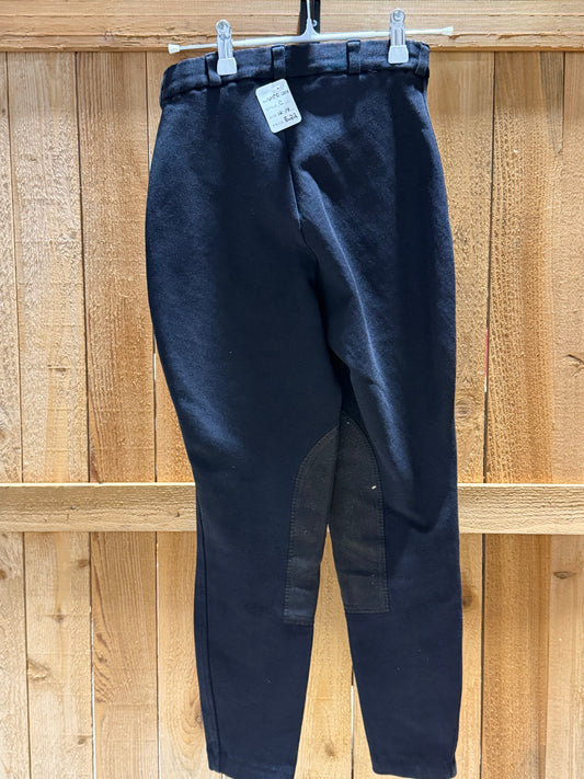 Pytchley Children’s Winter Riding Breeches • Black • Size 12–14