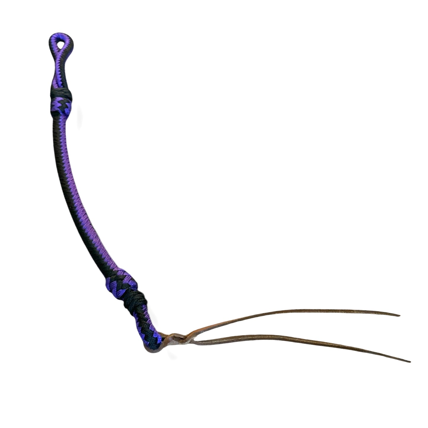 Braided Nylon Quirt with Leather Popper