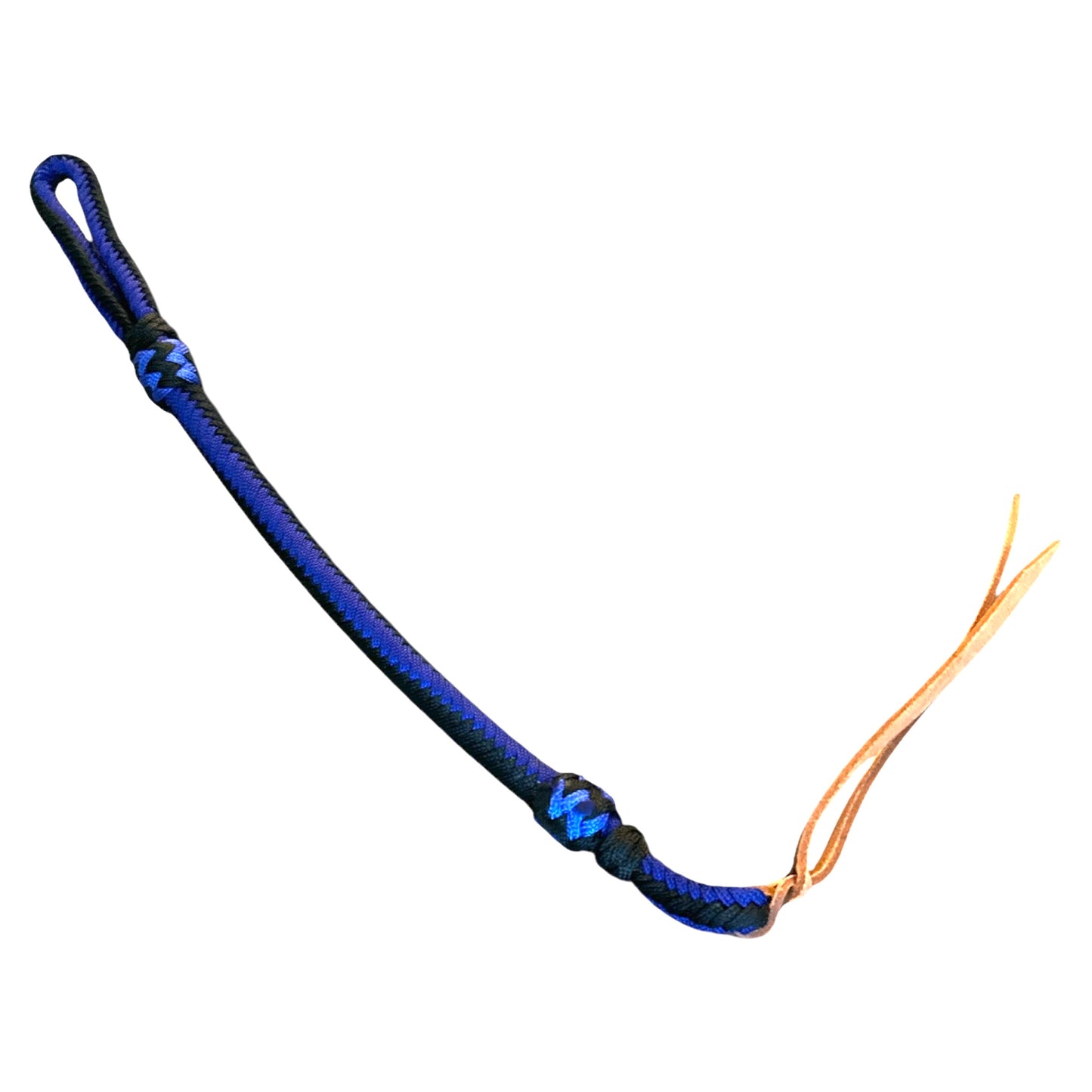 Braided Nylon Quirt with Leather Popper