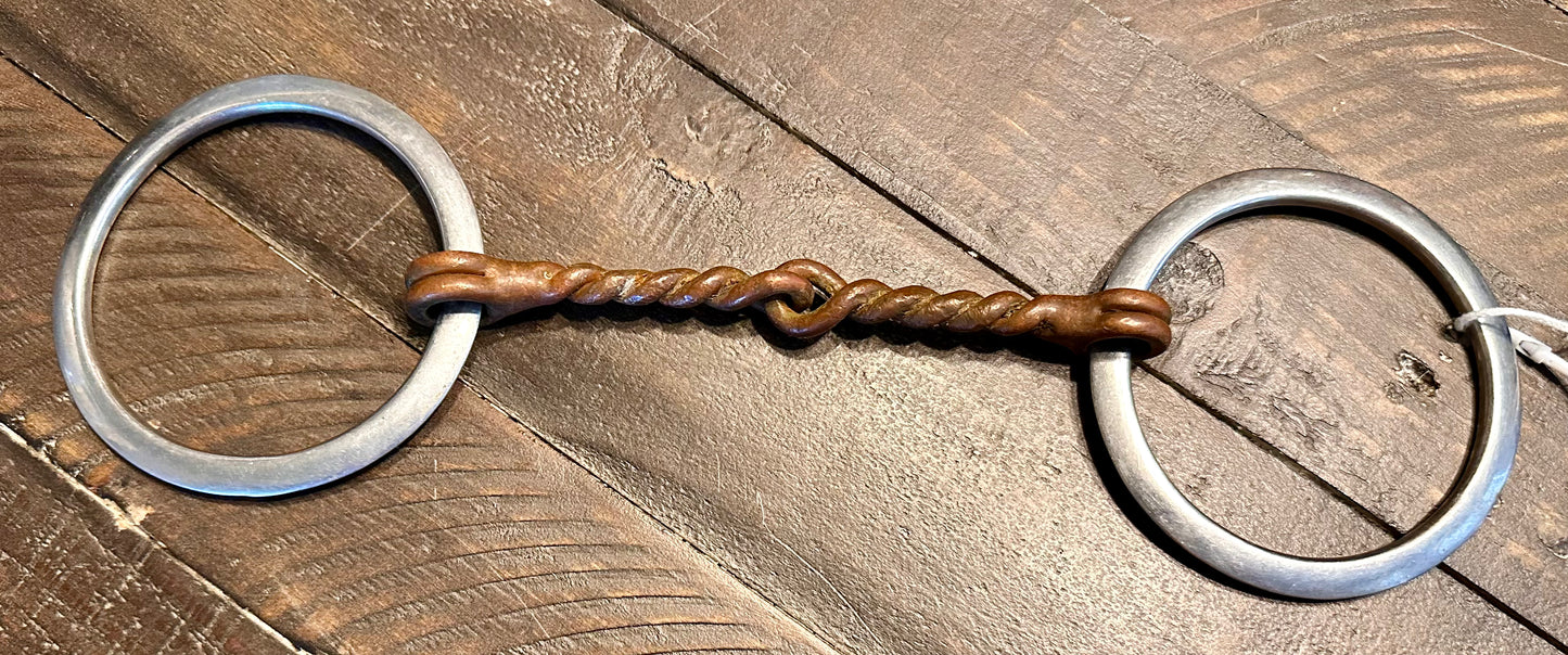 Used O Ring Snaffle with Twisted Copper Mouth