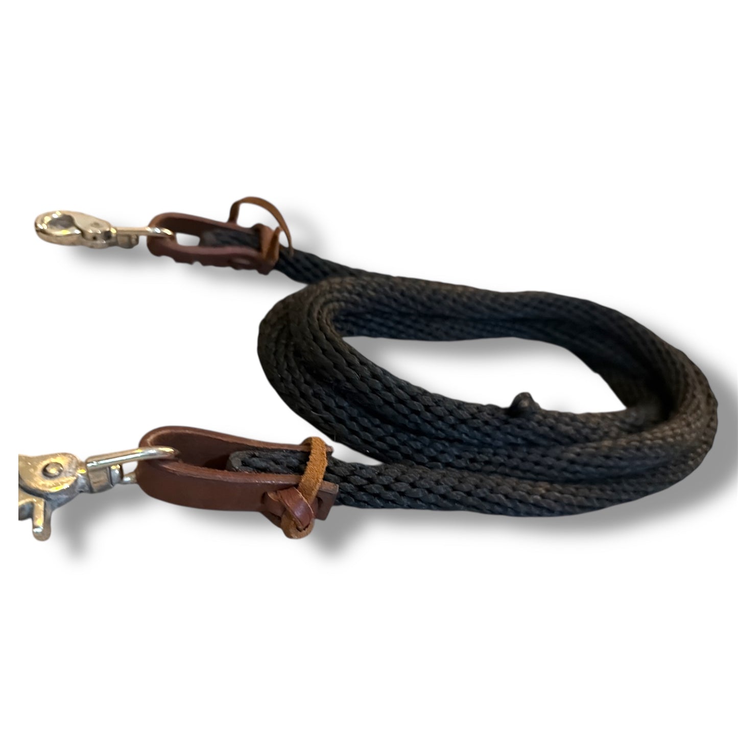 Used Roping Reins with Waterloops & Snaps – 8’