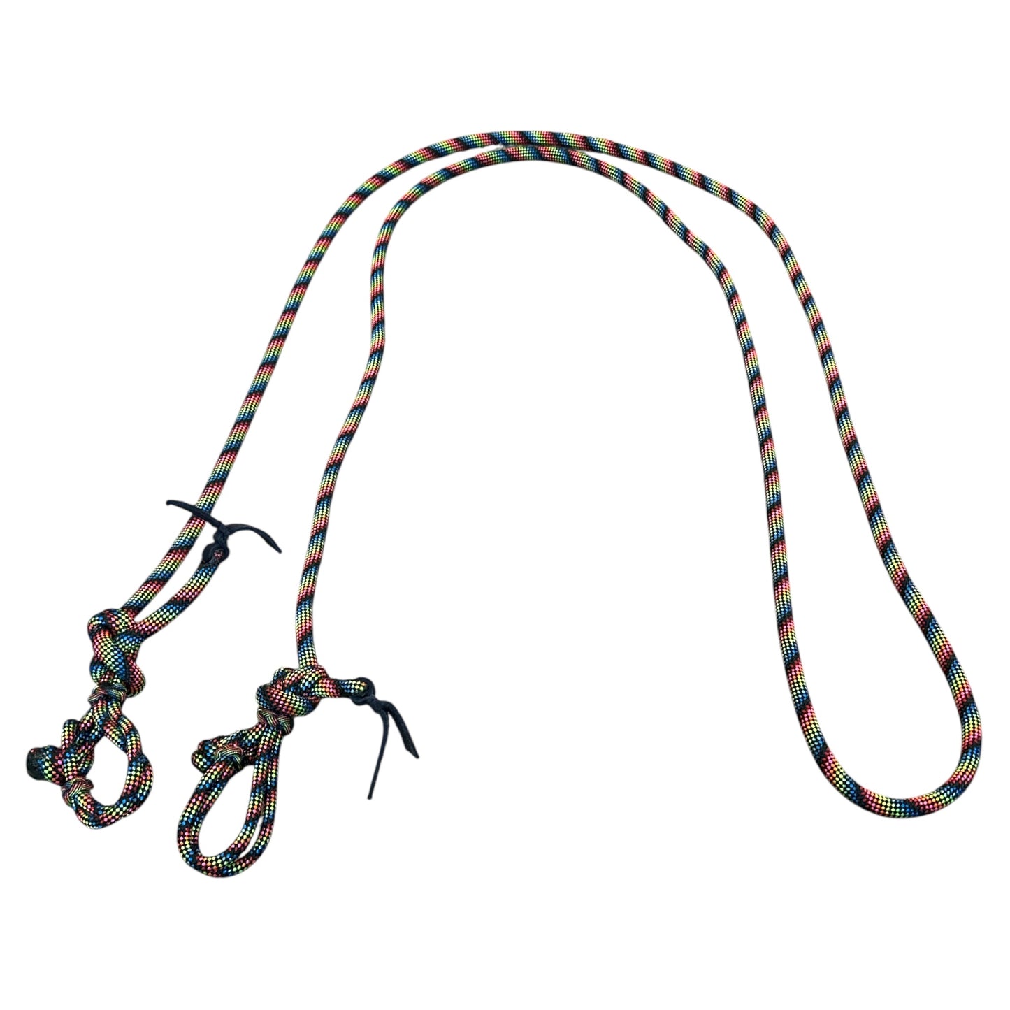 Rope Roping Reins with Ez Knot Slobber Straps