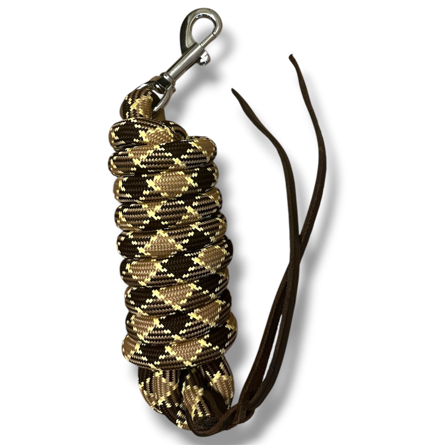 8’ Braided Soft Cotton Lead Rope – Diamond Pattern