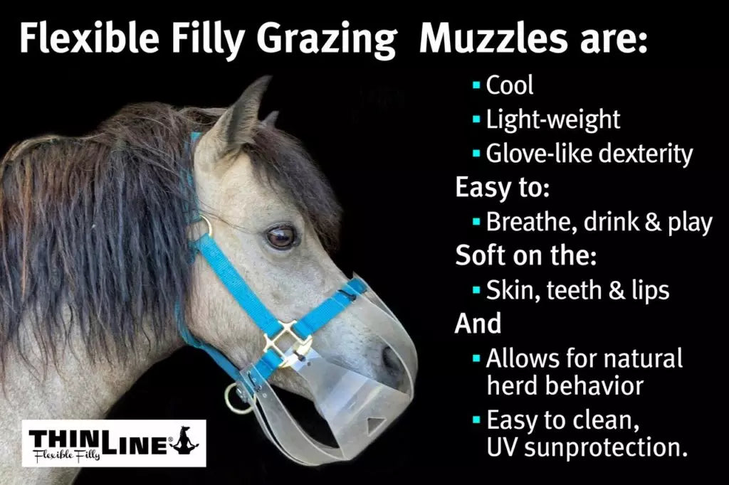NEW ThinLine Flexible Grazing Muzzle – Pony Size (NIP)
