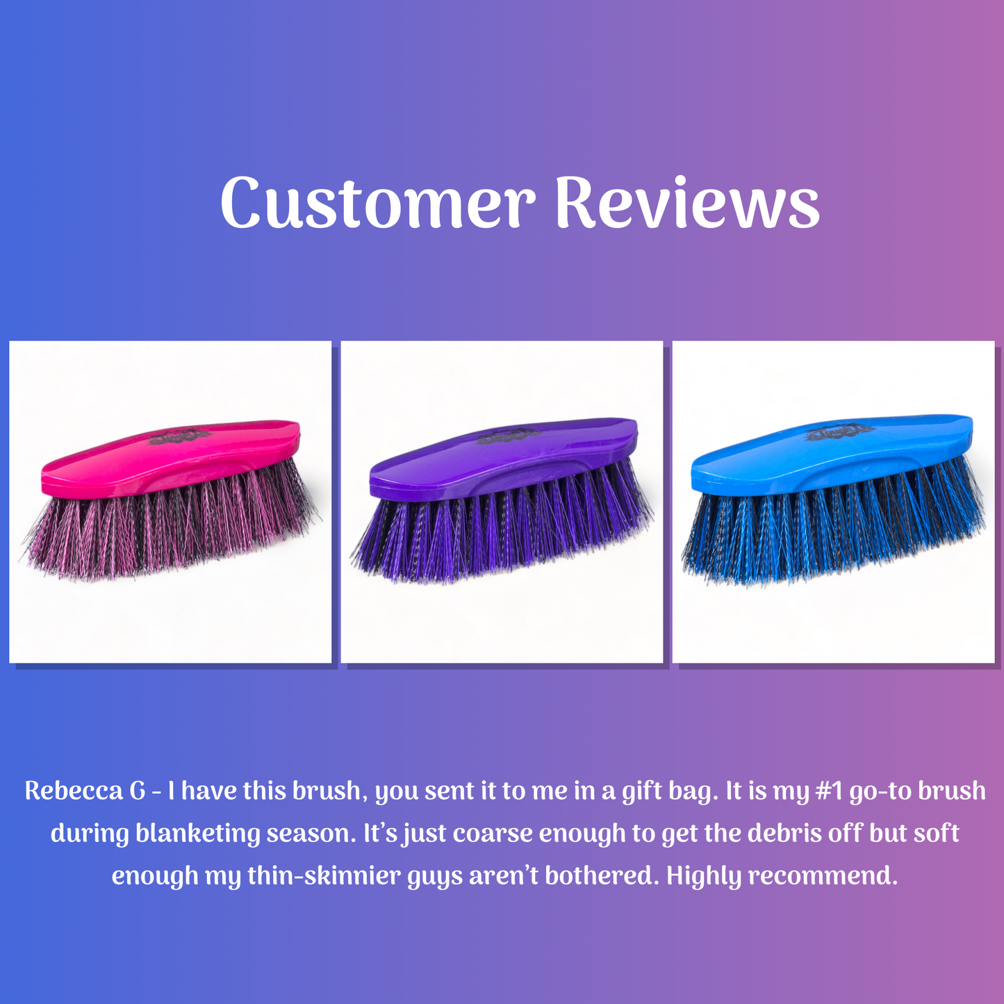 Comfort Grip Grooming Brush – Stiff Bristle with Hard Plastic Handle