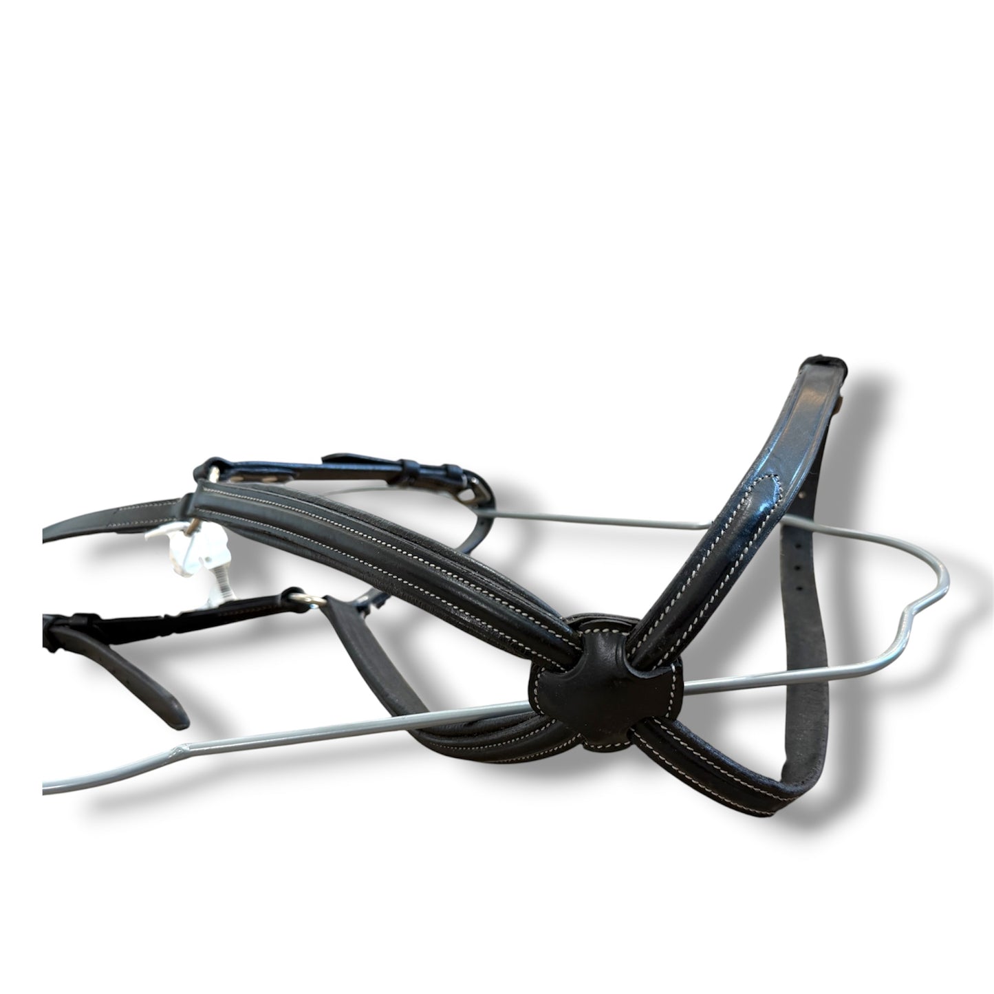 Figure 8 Noseband Black Leather Horse Size NWT