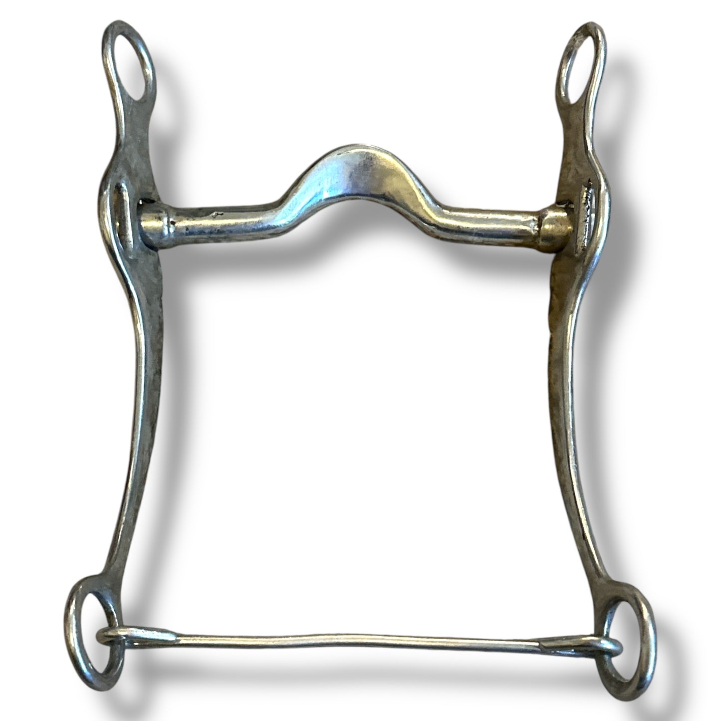 Used Low Port Jointed Shank Stock Horse Bit - 5” Mouth