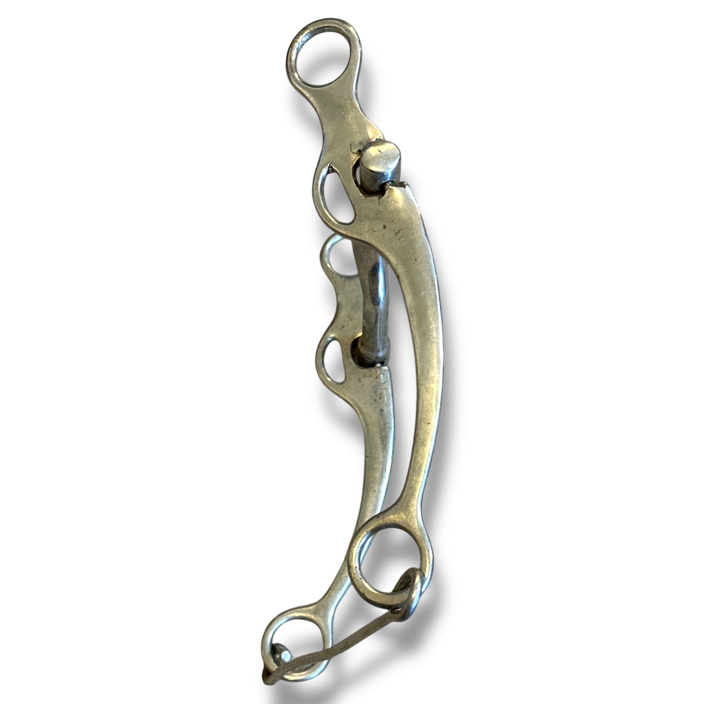 Used Low Port Jointed Shank Stock Horse Bit - 5” Mouth