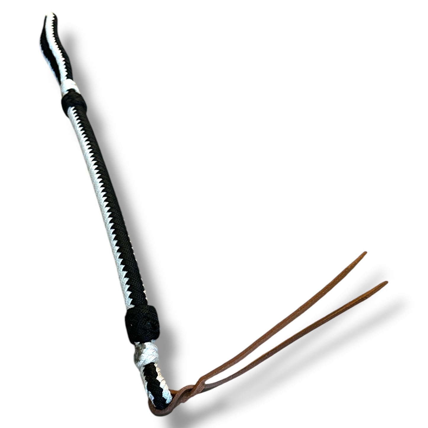 Braided Nylon Quirt with Leather Popper