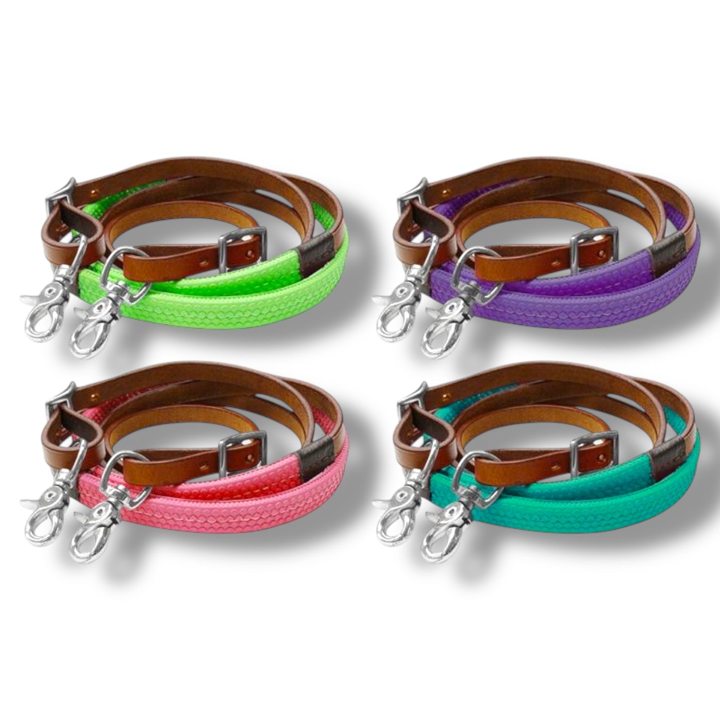 7ft Rubber Grip Barrel Reins