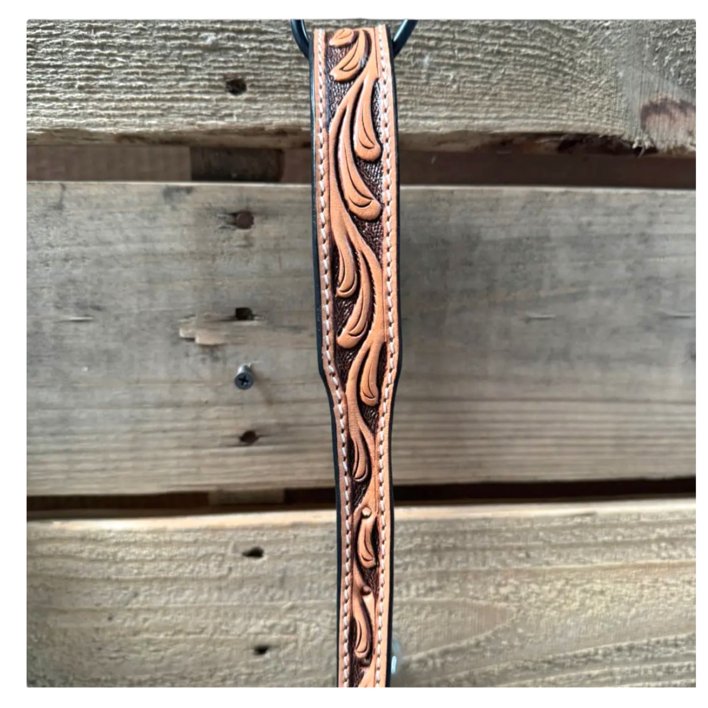 Tooled Lariat & Leather Combo Halter