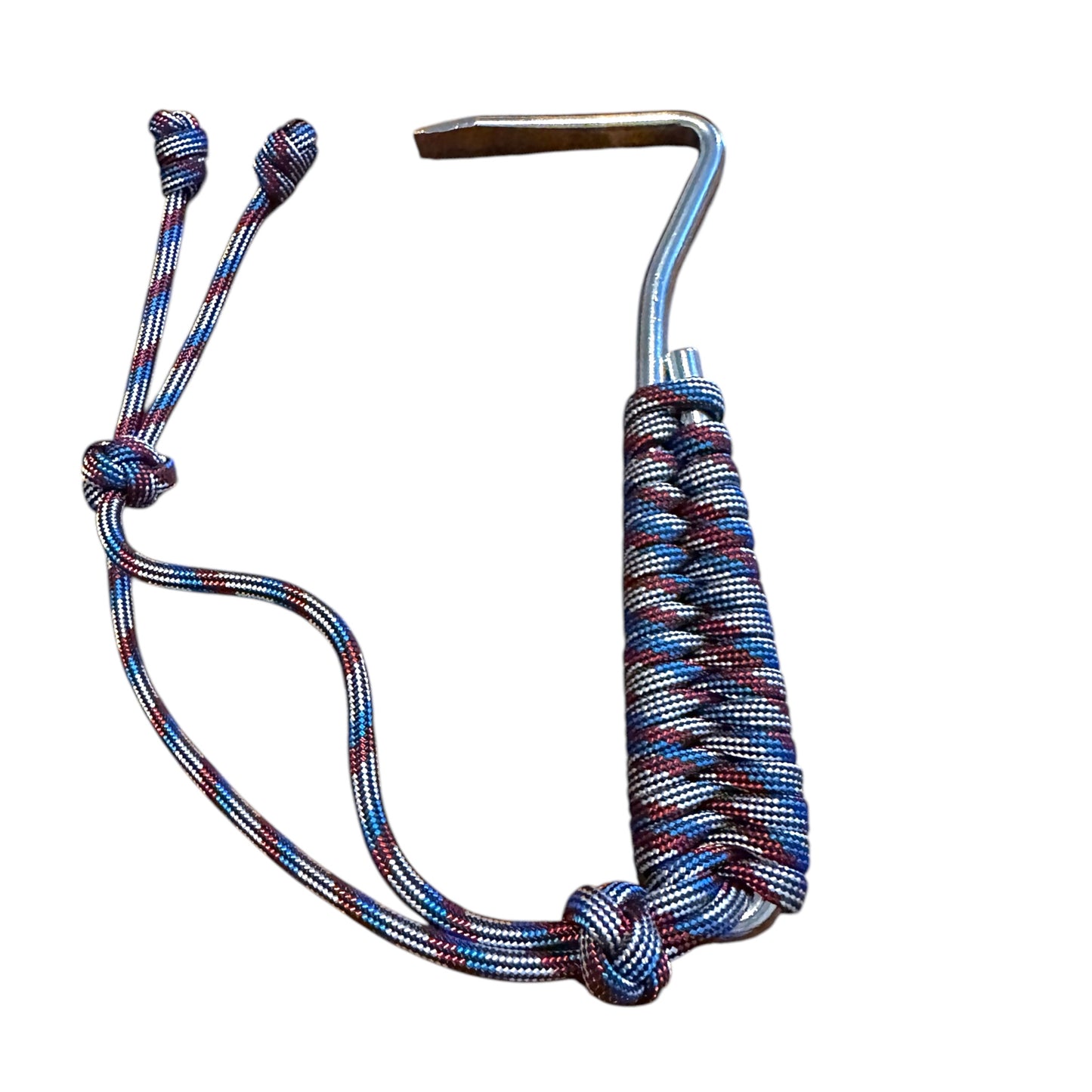 paracord-wrapped hoofpick patriotic up