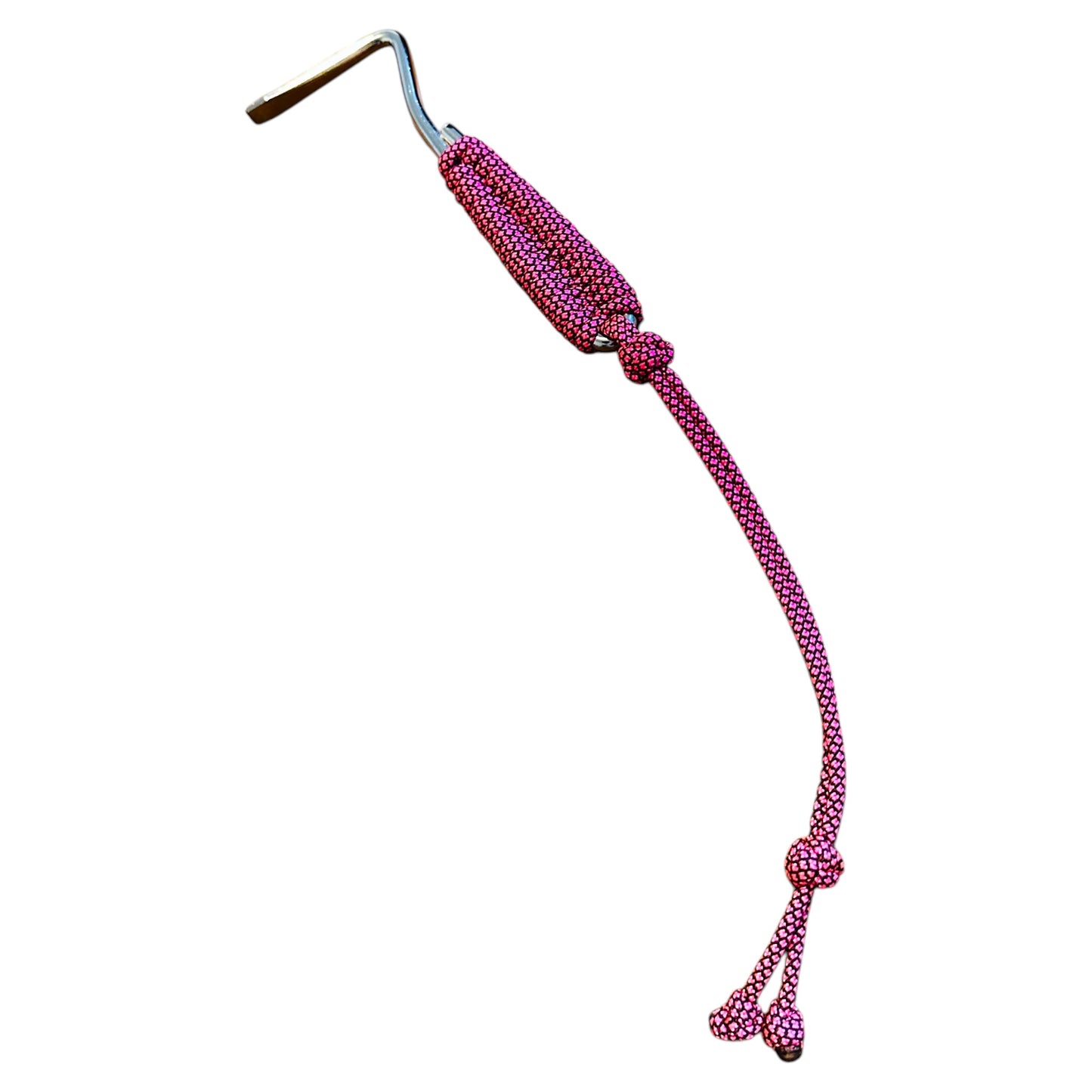 paracord-wrapped hoofpick pink scale down