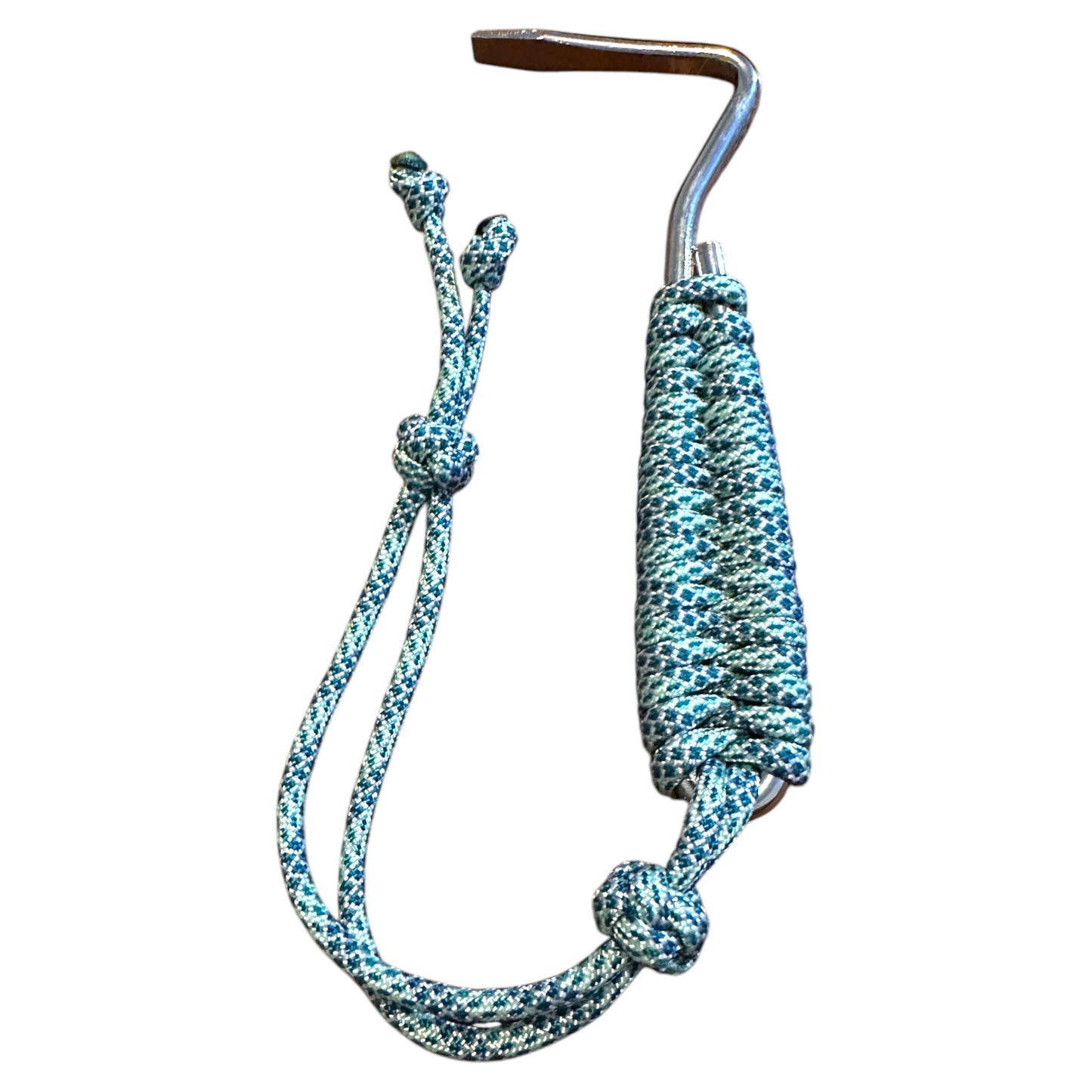 paracord-wrapped hoofpick turquoise scale up