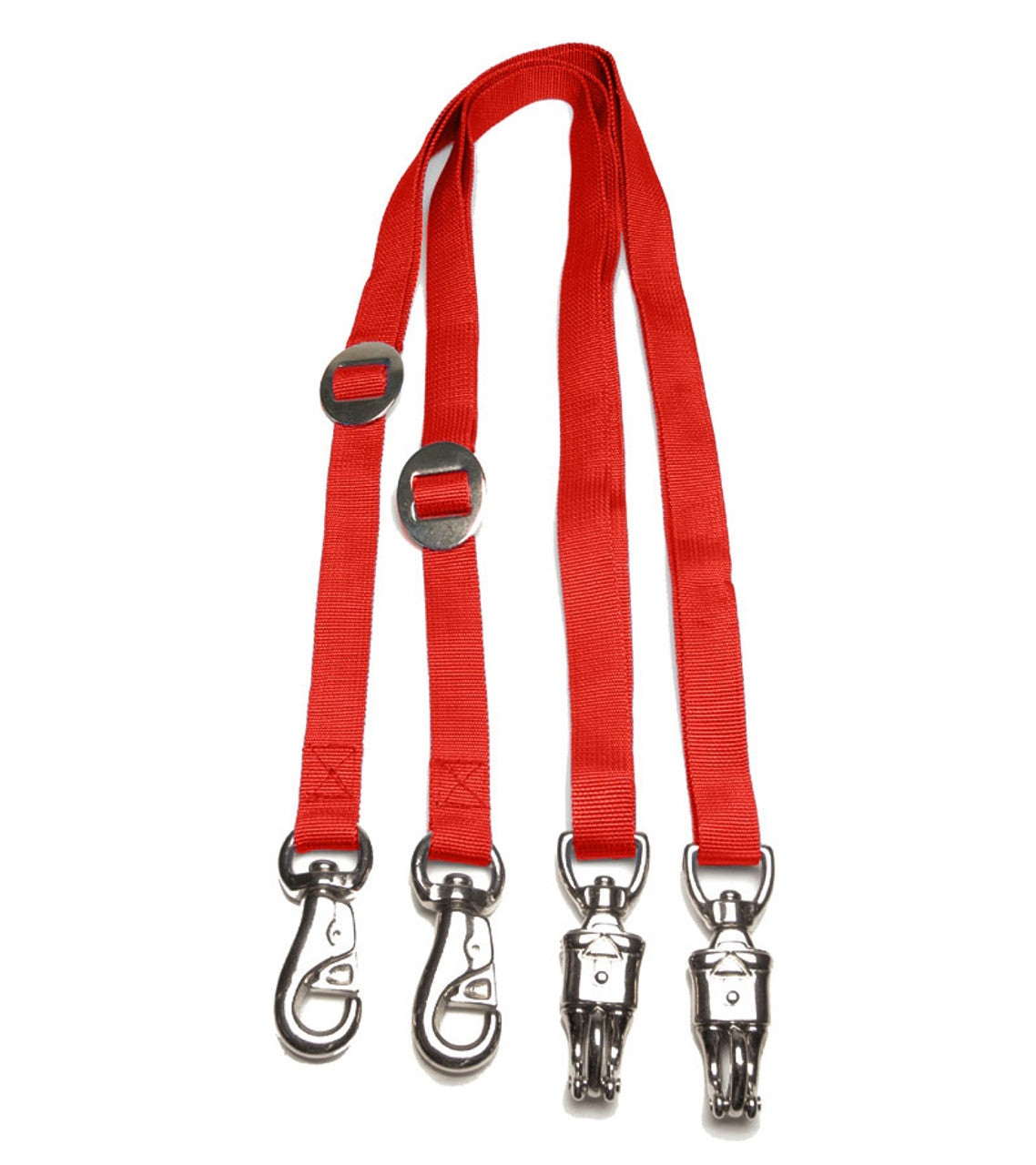 safety cross ties pair red