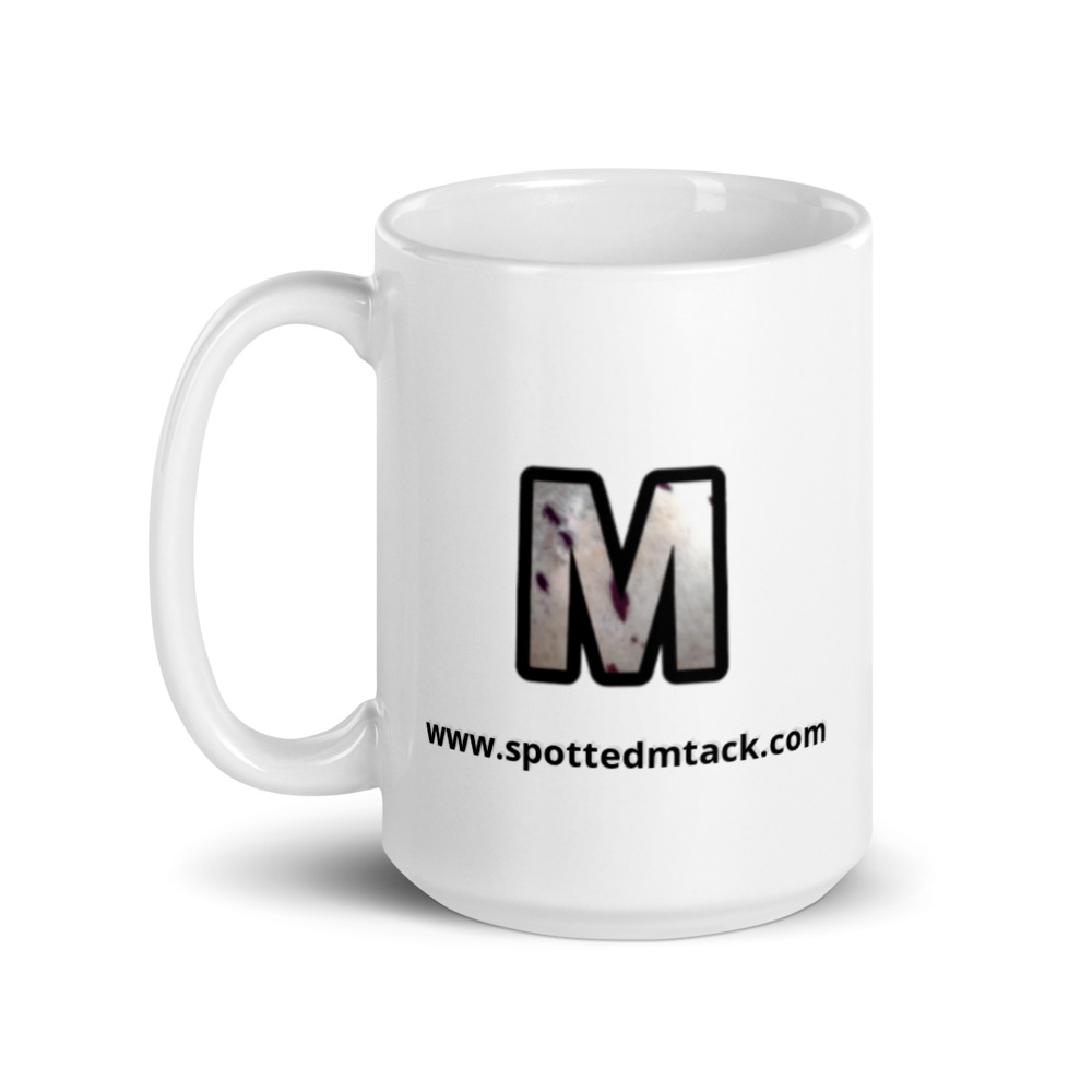 Spotted M White Glossy Mug