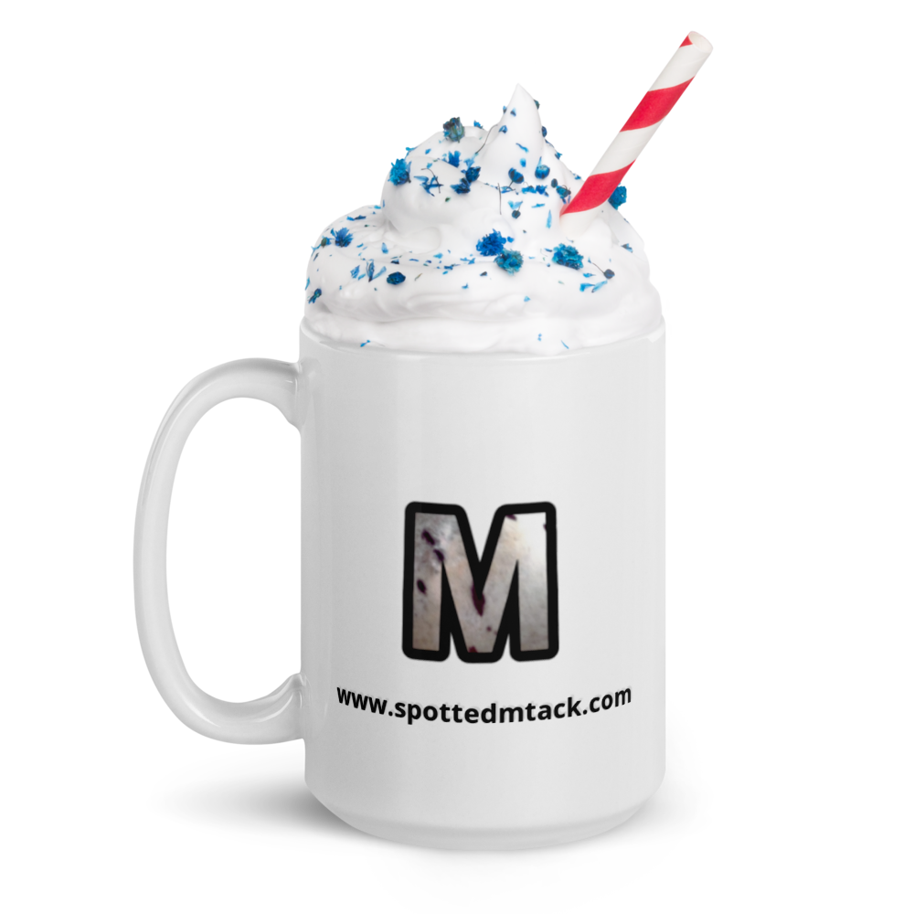 Spotted M White Glossy Mug