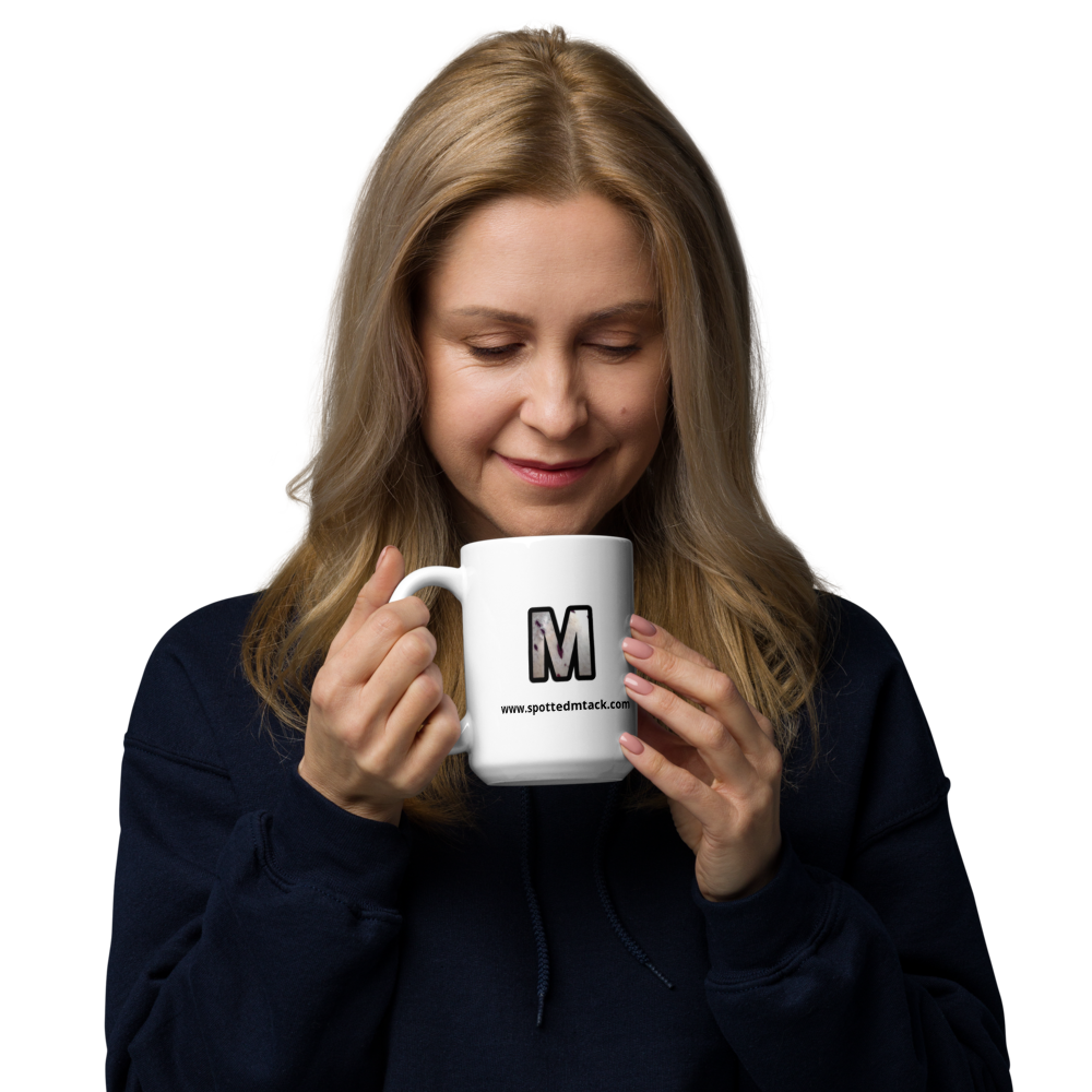 Spotted M White Glossy Mug