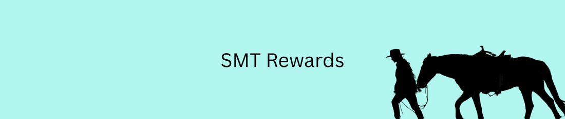 SMT Rewards banner featuring a rider leading a horse.