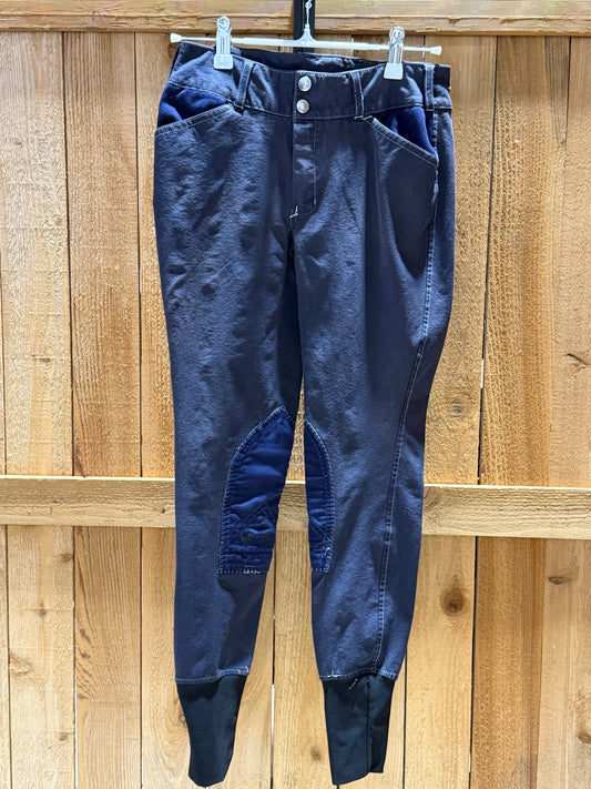 Equine Couture Children’s Riding Breeches • Navy Blue • Size 14