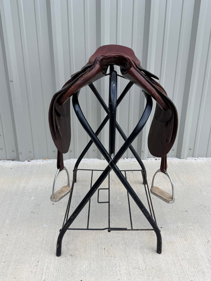 Vintage Hallmark English Cutback Saddle – Approx. 20” Seat – Made in Argentina