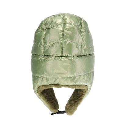 Solid Puffer Trapper Beanie