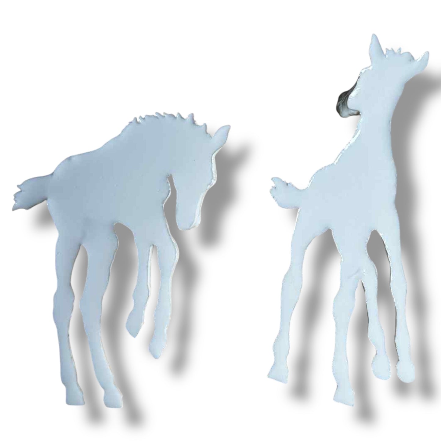 Medallion Playful Foals – Unpainted (Sold as a Pair)