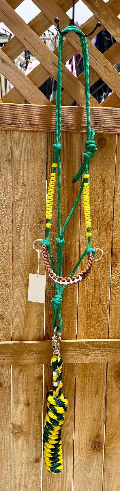 Brand New Knot Just Rope Football Rope Halter & Matching Lead