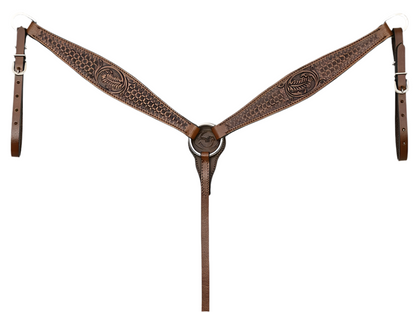 Floral Leather Breastcollar