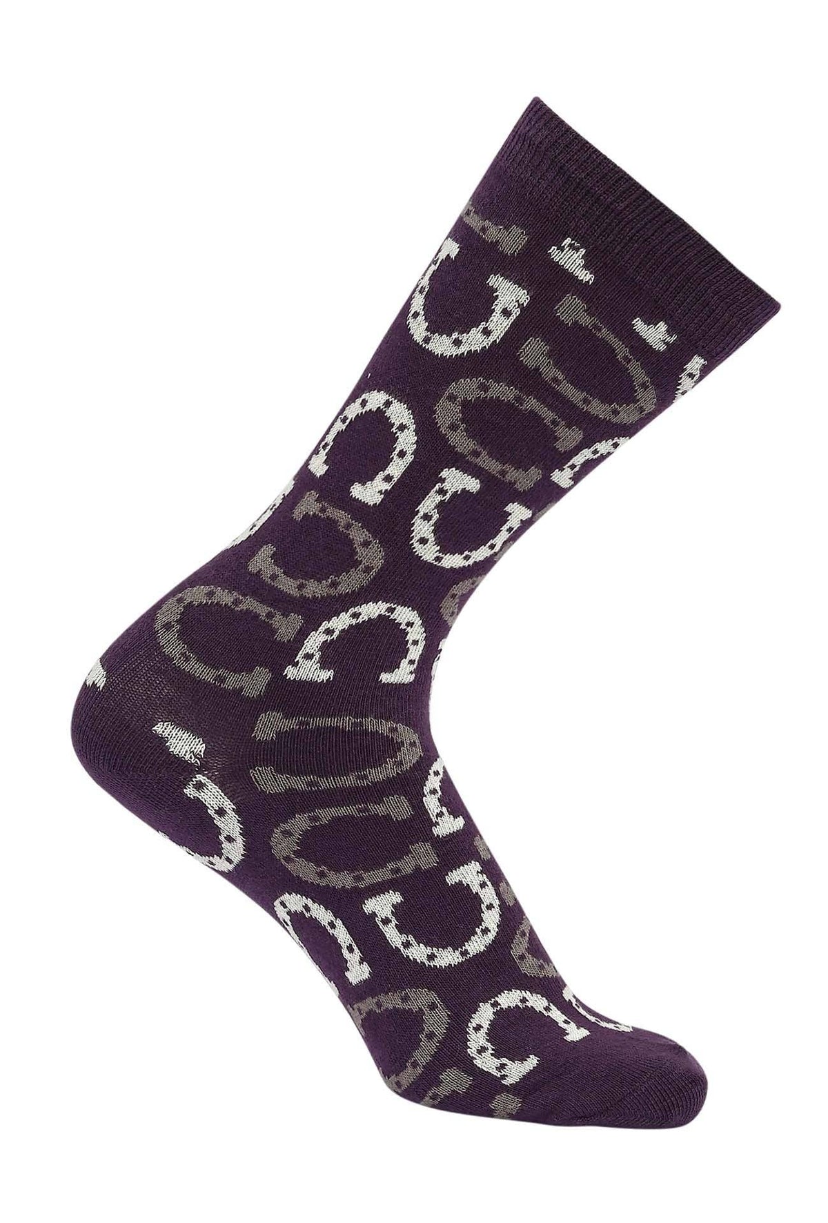 Ladies Lucky Horseshoes Knee Socks – Sold Individually