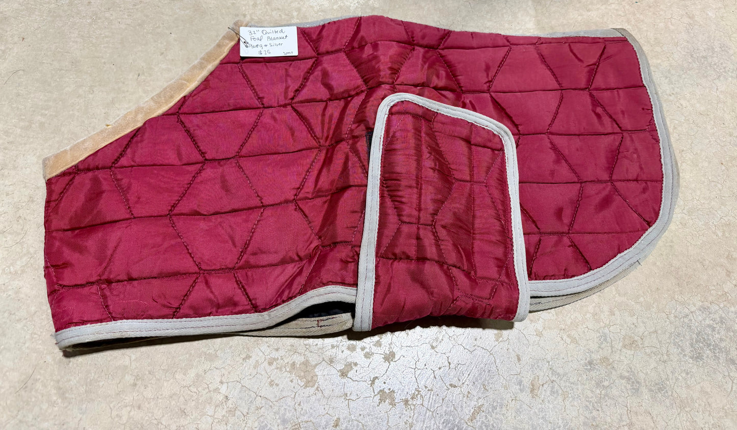 Used 32” Quilted Foal Stable Blanket