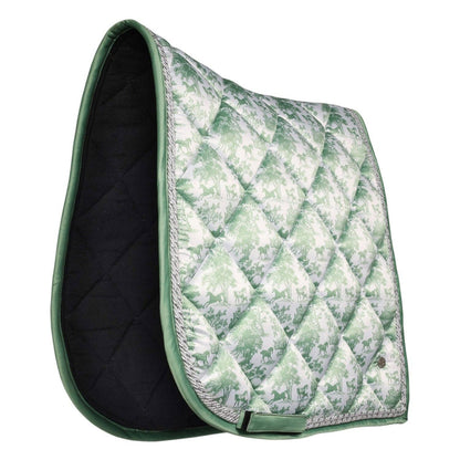 Dapplebay Toile Dressage Saddle Pad – Green/White