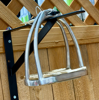 Used Stainless Steel English Stirrup Irons with Pads